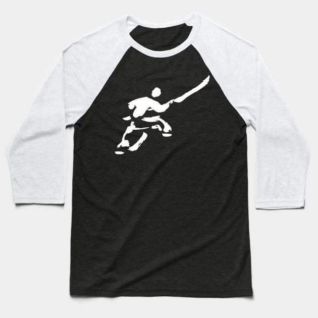 Shaolin monk with  weapon Baseball T-Shirt by Nikokosmos